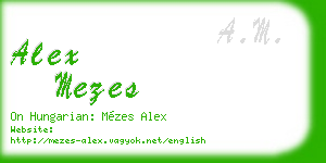 alex mezes business card