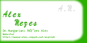 alex mezes business card